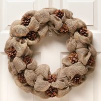 guirlande de noël en toile de jute