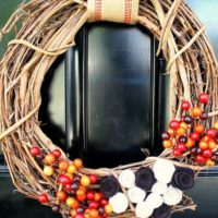 Guirlande de Noël de vignes et feutre