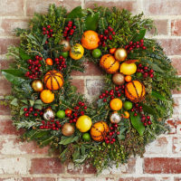 Guirlande de Noël en matériaux naturels