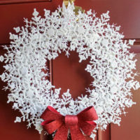 flocon de neige couronne de noël