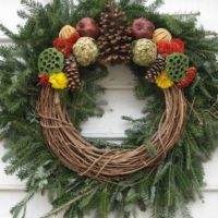 Guirlande de Noël de branches d'arbres de Noël