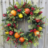 Guirlande de Noël de baies et de fruits