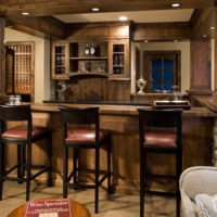 comptoir de bar à l'intérieur de la cuisine