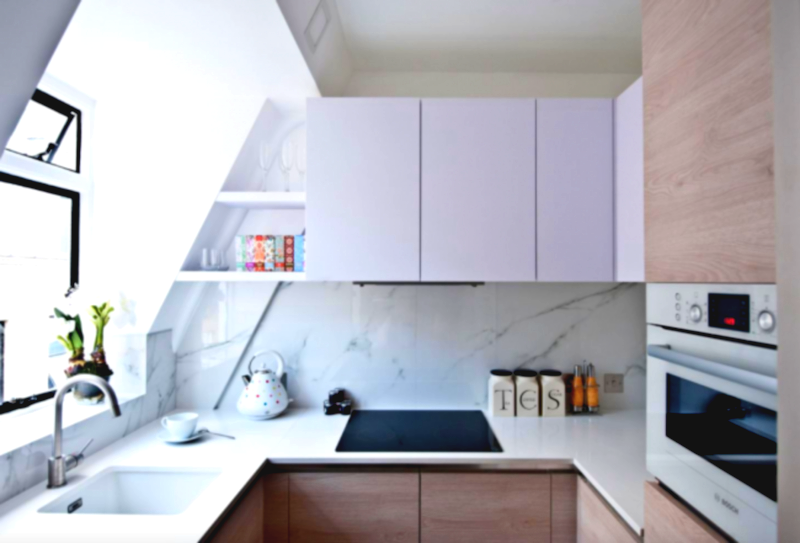 agencement de l'équipement dans la cuisine 6 m²