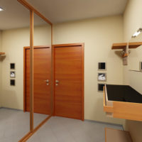 conception de couloir avec miroir