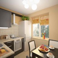 variante du design insolite de la cuisine 13 m² image
