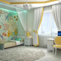 un exemple d'un beau design d'une chambre d'enfants pour une photo de fille