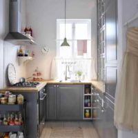 Un ejemplo de un diseño inusual de una cocina de 10 m2. n series 44 imagen