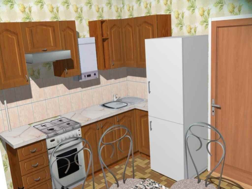 variante d'une belle conception d'une cuisine avec un geyser