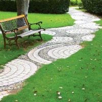l'idée d'utiliser des allées de jardin lumineuses dans la conception de l'image de la cour