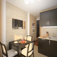 La idea de una decoración inusual de la cocina es de 10 m2. n series 44 imagen