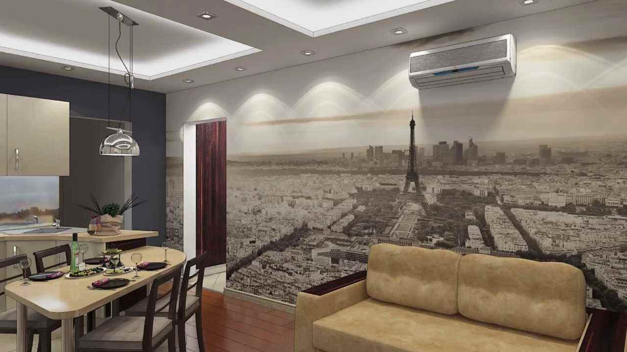 variante del hermoso estilo de la cocina 10 metros cuadrados. n series 44