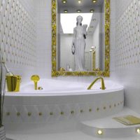 version du design inhabituel de la pose de carreaux dans la salle de bain