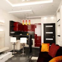 variante d'un beau design de la cuisine photo de 12 m2