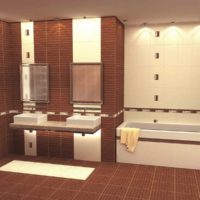 Un exemple de style lumineux de pose de carreaux dans la photo de salle de bain