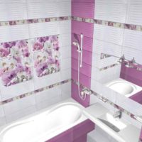 idée d'un intérieur brillant posant des carreaux dans la salle de bain