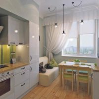 Un exemple de décor de cuisine clair photo 13 m²