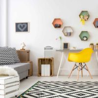 variante de décor de chambre scandinave inhabituel photo