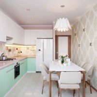 variante d'un beau décor de cuisine photo de 12 m²