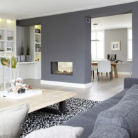 chambre aux murs gris