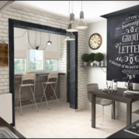 cuisine avec balcon intérieur
