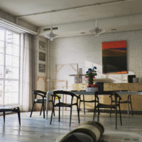 photo de conception de cuisine de style loft