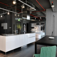 idées de design de cuisine de style loft