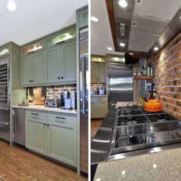 détails en métal de cuisine de style loft