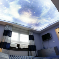 plafond tendu ciel étoilé