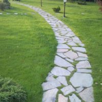 ejemplo del uso de senderos de jardín inusuales photo