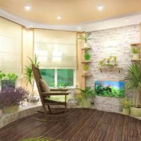 l'idée d'utiliser des idées lumineuses pour décorer le jardin d'hiver dans la maison photo