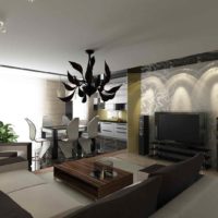l'idée d'un intérieur de salon lumineux de 15 m²