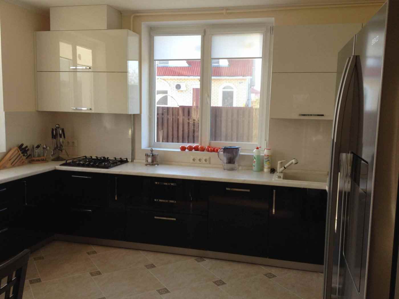 La idea de un hermoso estilo de cocina de 10 m2. n series 44