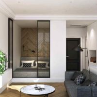 variante d'un studio lumineux de 26 mètres carrés photo