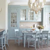l'idée d'un beau style de cuisine dans une maison de campagne photo