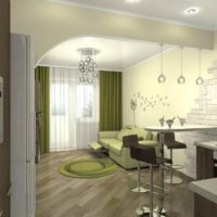 variante du décor lumineux d'un studio photo 26 mètres carrés