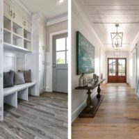 exemple d'un beau couloir intérieur dans une maison privée photo