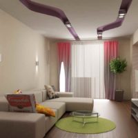 variante d'un beau design du salon photo 15 m2