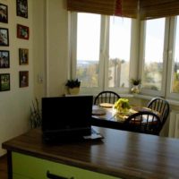 l'idée d'un design inhabituel de la cuisine photo 12 m²
