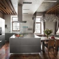 cuisine de style loft gris