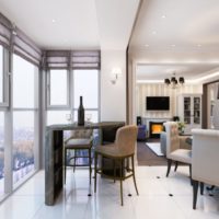 cuisine combinée avec un balcon idées modernes