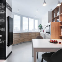 cuisine combinée moderne avec balcon