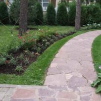 aplicación de la imagen original de los senderos del jardín