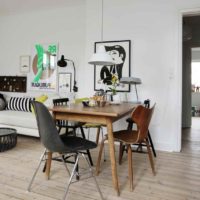 version du décor insolite de l'appartement dans le style scandinave photo