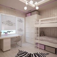 version du design inhabituel d'une chambre d'enfants pour une photo de fille