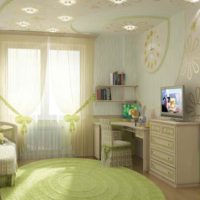 exemple d’un bel intérieur de chambre d’enfant pour fille photo