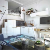 variante du décor insolite d'un studio photo 26 mètres carrés
