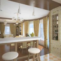 Un exemple de cuisine lumineuse dans une maison de campagne photo