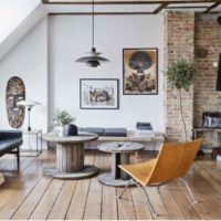 version du design de lumière de la salle dans l'image de style scandinave