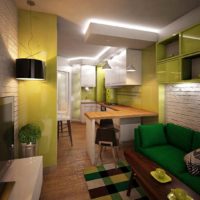 Un exemple de design de cuisine légère 13 m² image